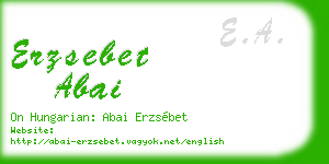 erzsebet abai business card